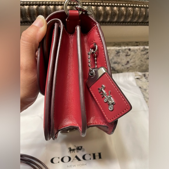 Coach Idol Bag - CM557 - Red Enamel with Silver hardware - Picture 9 of 16